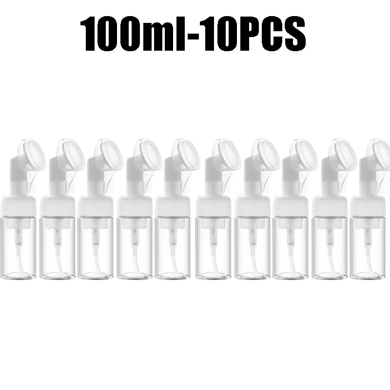 Foaming Gel Dispenser Refillable Press Pump Facial Cleanser Hair Wash Zpaxo 100ml-10PCS