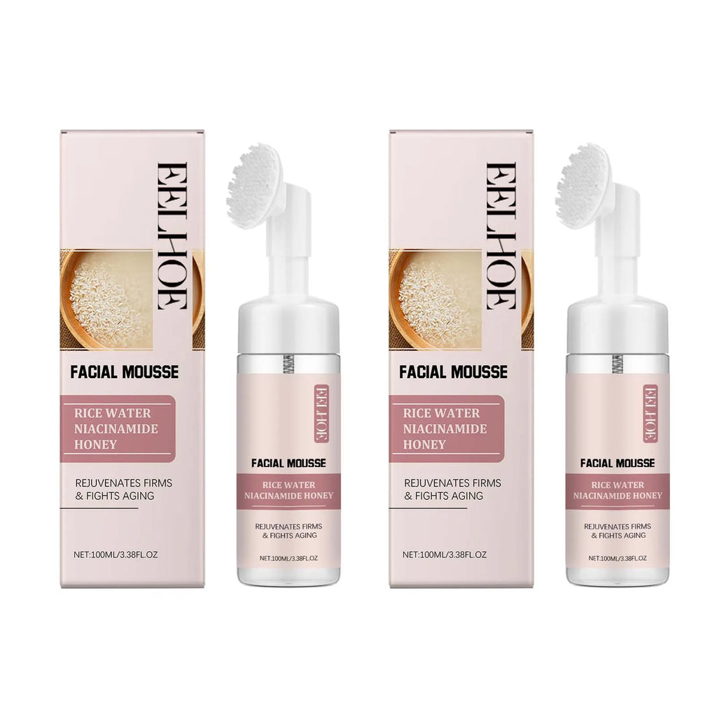 EELHOE Rice Water Cleansing Mousse – Oil Control Face Wash Foaming Face Wash Zpaxo 2 x 100ml Boxed