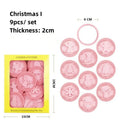 9-Piece 3D Christmas Cookie Mold Set – Santa, Snowman & Elk Cookie Mold Set Zpaxo 9pcs