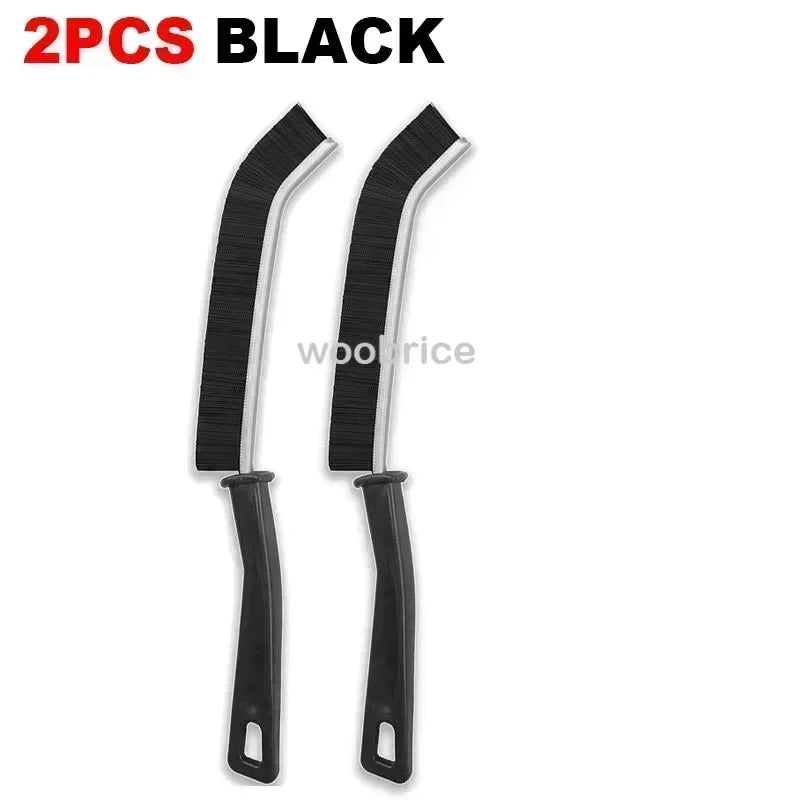 1-10pcs Hard Bristle Crevice Cleaning Brushs-Thin Gap Cleanings Brush Small Cleaning Grout Brush Kitchen Brush Cleaning Tools Zpaxo 2pcs black as show