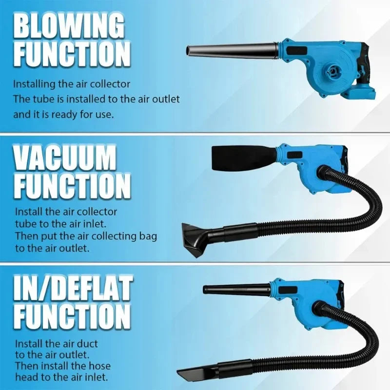 Mini Cordless Leaf Blower 18V Makita Battery Vacuum 150CFM Up 120MPH