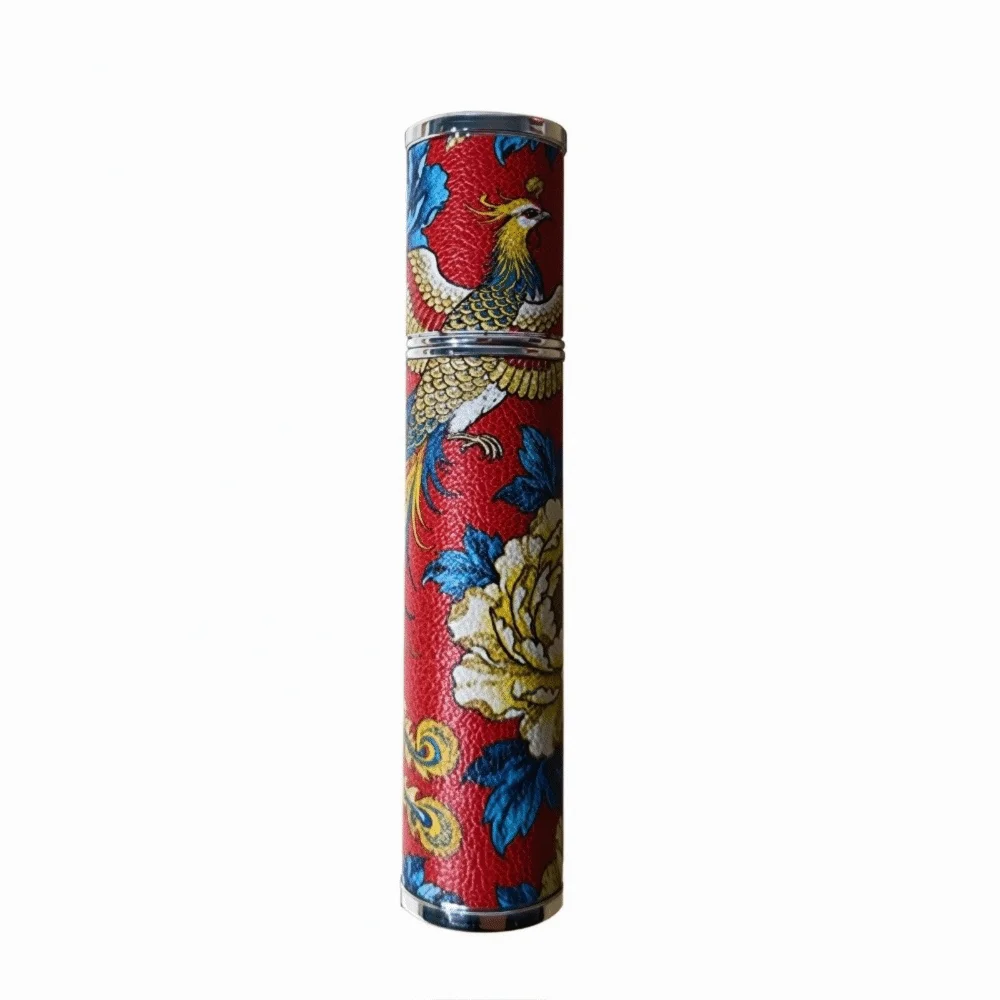 Portable PU Leather Perfume Bottle Cartoon Cosmetic Container Empty Zpaxo E