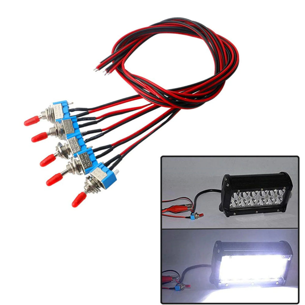 Professional Car Mini Toggle Switch Pre-wired ON-Off 2 Position 3 Pin