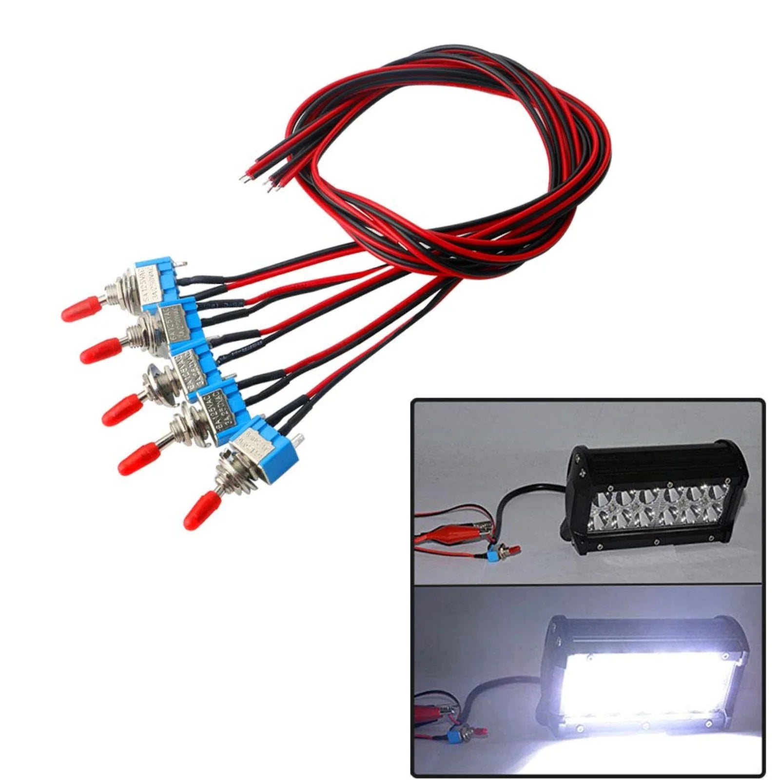 Professional Car Mini Toggle Switch Pre-wired ON-Off 2 Position 3 Pin