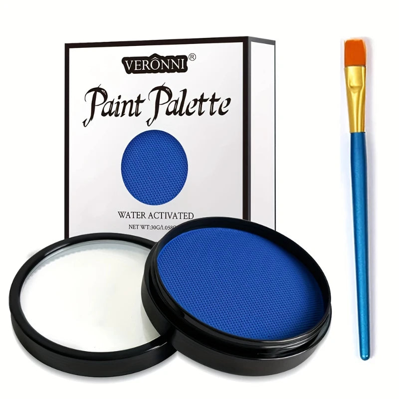 Water Activated Face Paint Body Painting Coloring Brush Halloween Zpaxo blue and brush