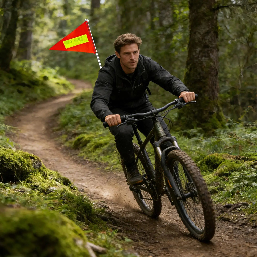 Bike Flag Tear-resistant Waterproof Retractable Pennant Reflective