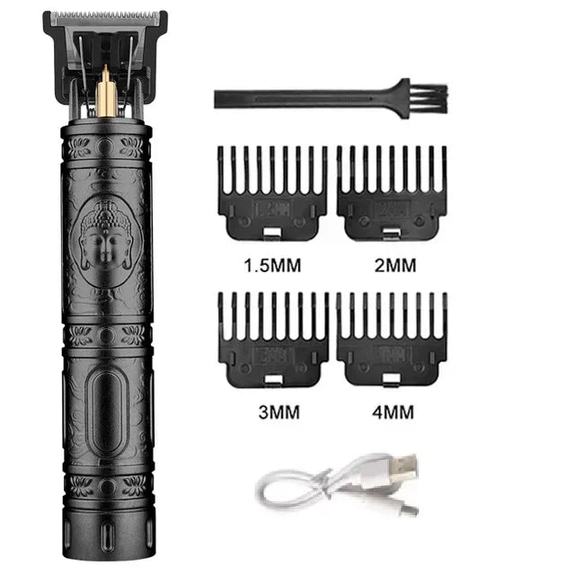 2026 Electric Hair Cutting Machine Vintage T9 Clipper Rechargeable Zpaxo BlackBuddha