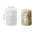 Easter Bunny Candle Mold Silicone Relief Cylinder Mould Soap Making
