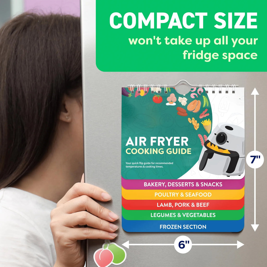 Air Fryer Cookbook Magnetic Cheat Sheet, Guide Booklet, Cookbooks Instant Accessories Oven Cooking Pot Temp Times Chart Zpaxo