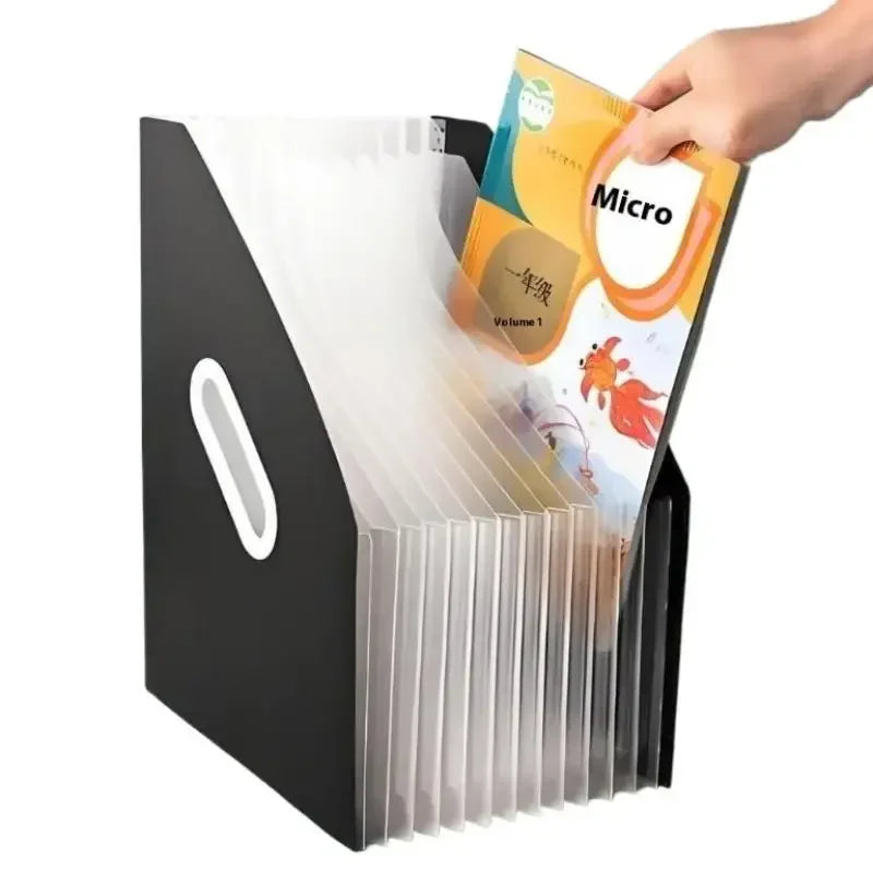 1pc Vertical Portable Folder, Expandable Organ Bag, Multi-layer Student Specific Paper Organizer, Office Files Available Zpaxo