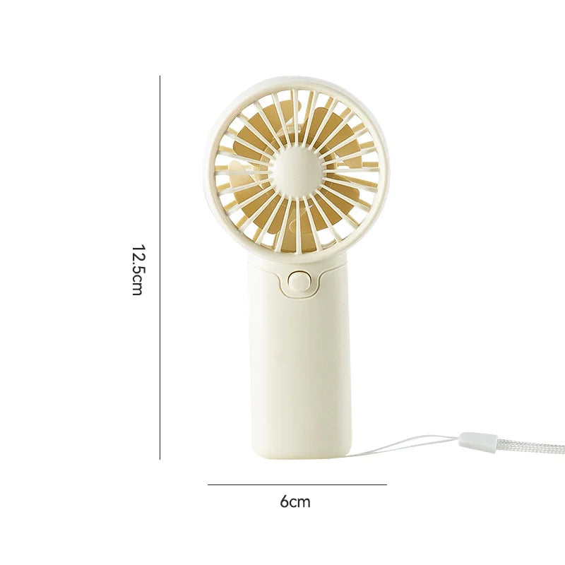 Portable Fan Convenient Creative Small Fan Pocket Hand-held Fan Lightweight AA Battery Handheld Mini Fan Air Coolers Zpaxo white(no battery)
