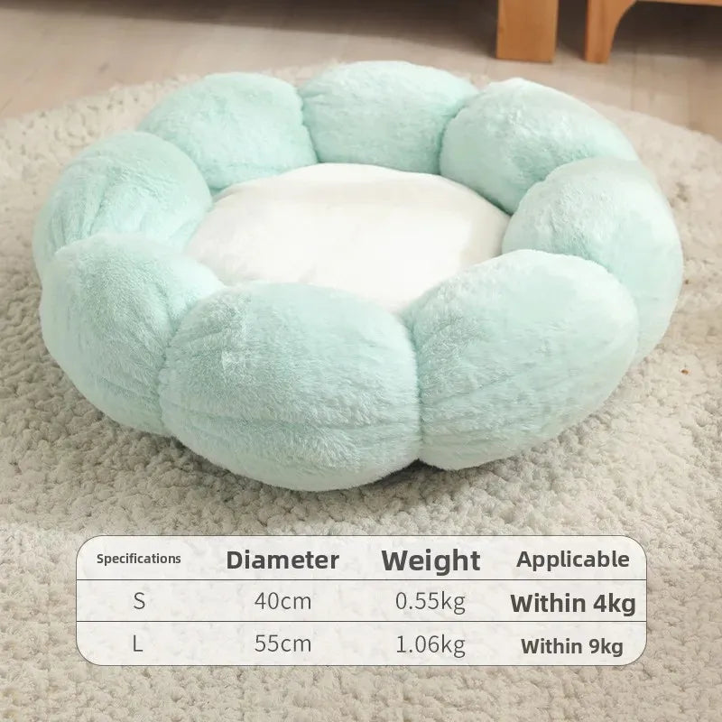 Comfortable Sleep Pet Bed Unique Flower-shaped Indoor Outdoor Use Dog