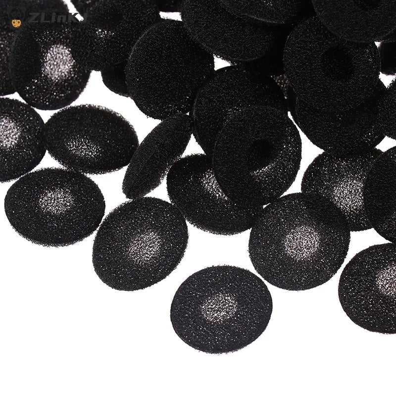 Lot Black Sponge Earmuffs Ear Eartips Headphone Protection Cover Flat Zpaxo