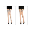 Women's Nylon Thigh High Stockings – Striped Knee Socks