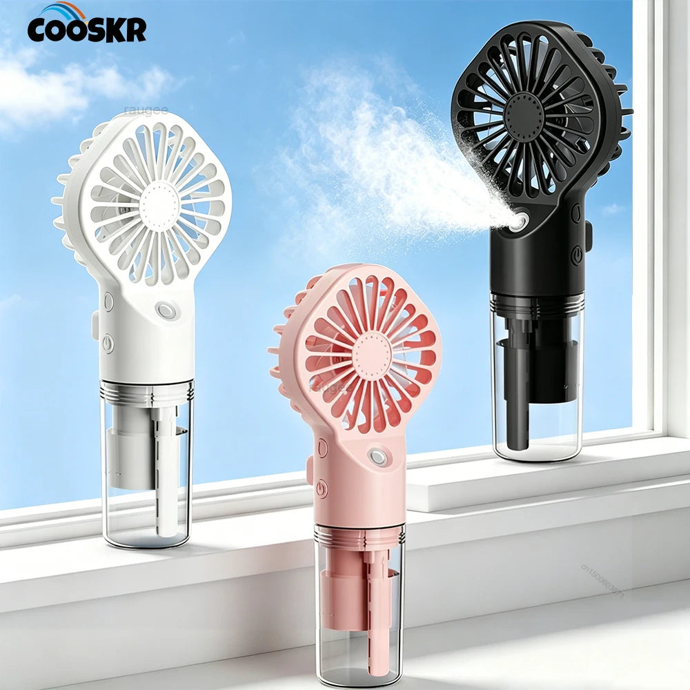 Portable Handheld Mist Fan Rechargeable Personal Spray Water Fans