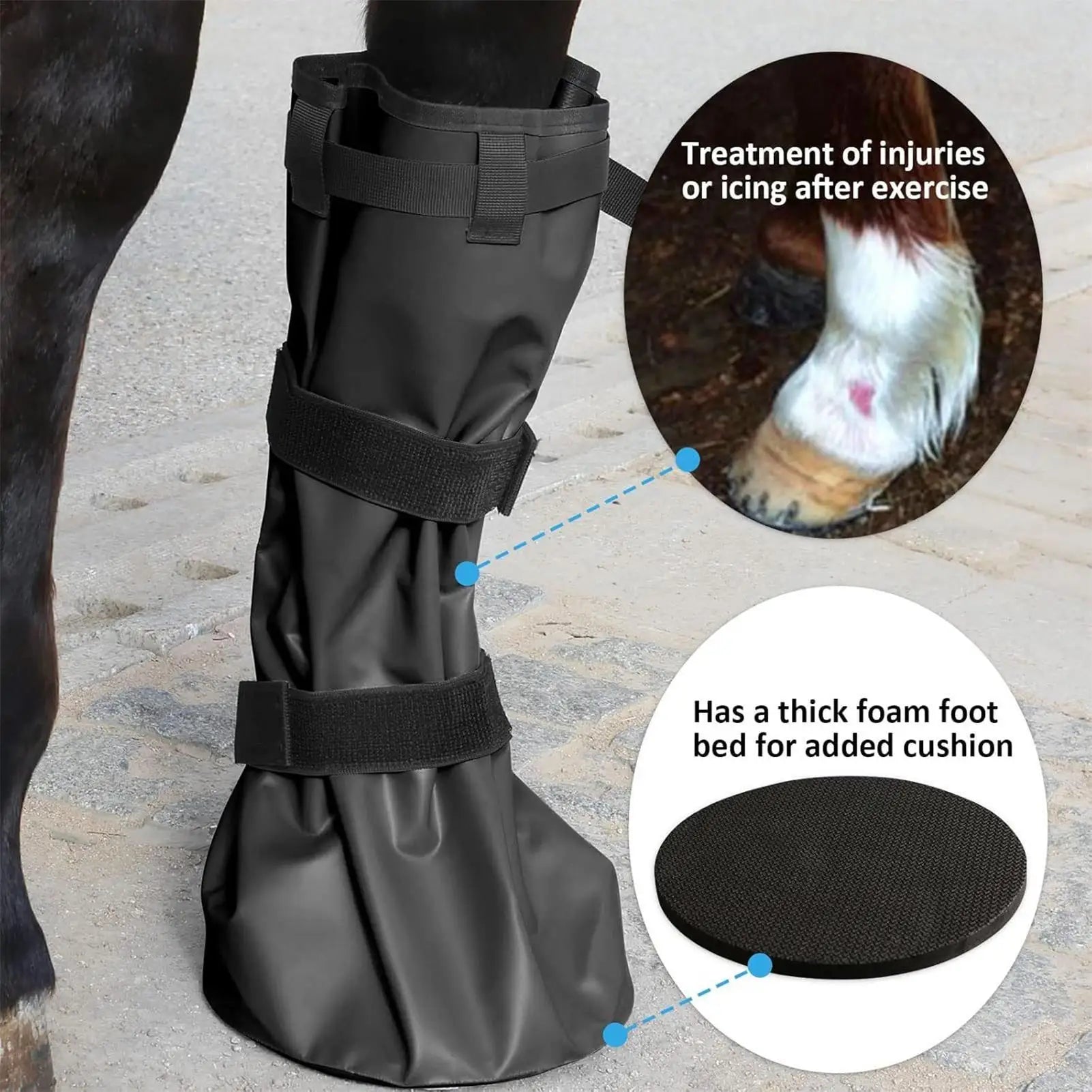 Equine Hoof Soaking Boot Care Bag Waterproof Cleaner Soaker Horse