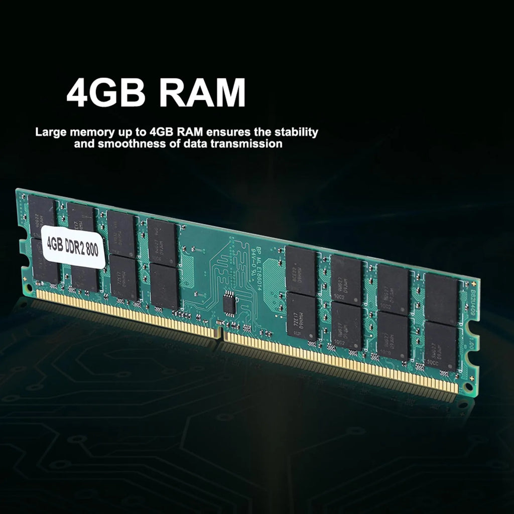 4GB 800MHz DDR2 for Desktop Computer 4GB Large Capacity DDR2 Memory Module 800MHz Fast Data Transmission RAM DDR2 4GB for AMD Zpaxo