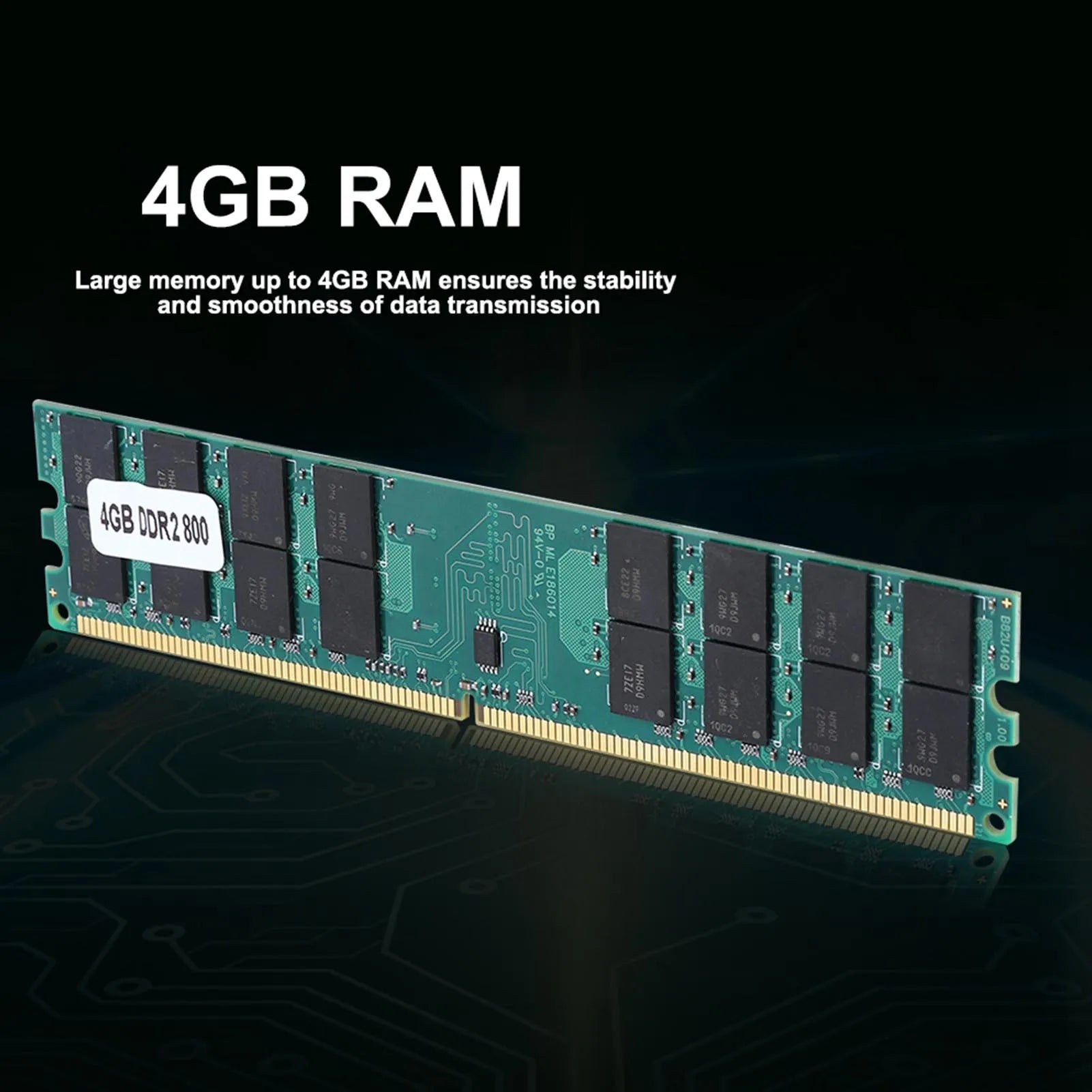4GB 800MHz DDR2 for Desktop Computer 4GB Large Capacity DDR2 Memory Module 800MHz Fast Data Transmission RAM DDR2 4GB for AMD Zpaxo