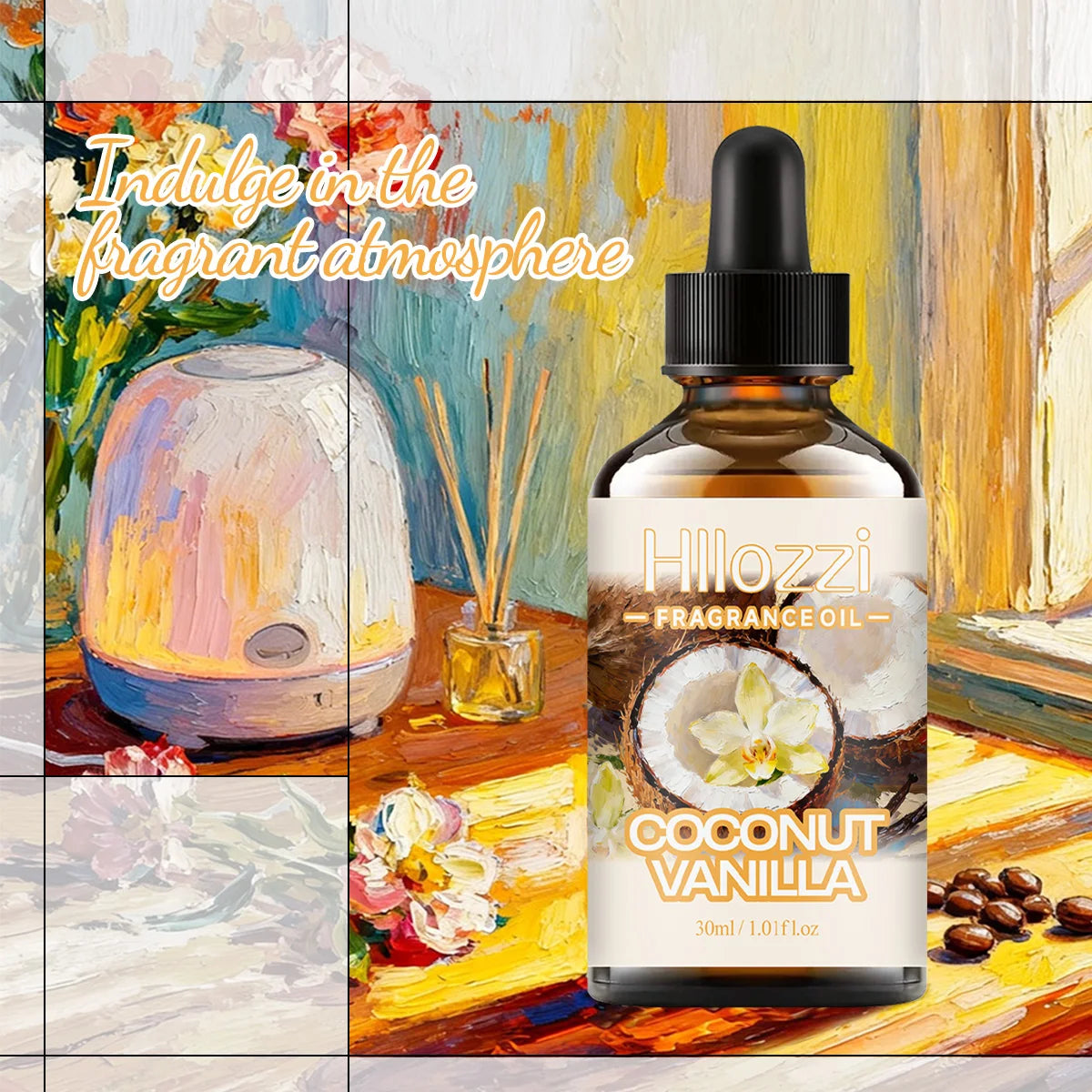 COCONUT VANILLA FRAGRANCE OIL Suitable Facial Body Care Face Hands Zpaxo