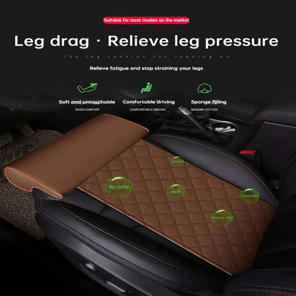 Leather Car Seat Extender Cushion Sweatproof Universal Leg Support Zpaxo