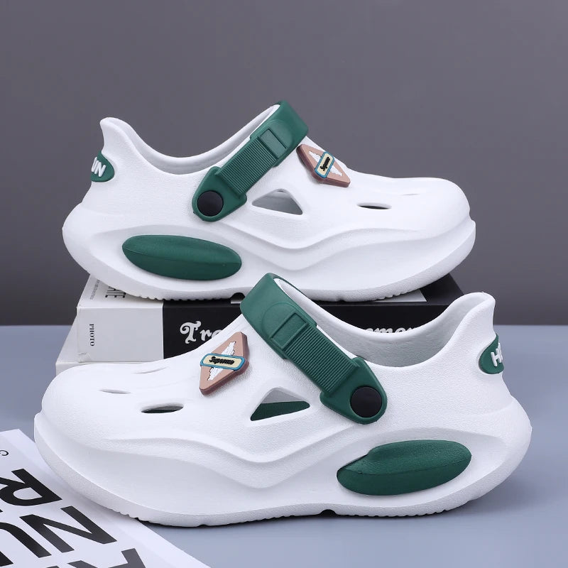 Summer Couple Clogs Slippers Men Women Thick Platform Sandals
