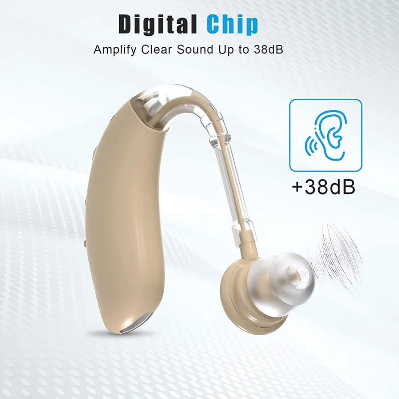 Mini Rechargeable Hearing Aid Deaf Aids Elderly Amplifier Magnetic