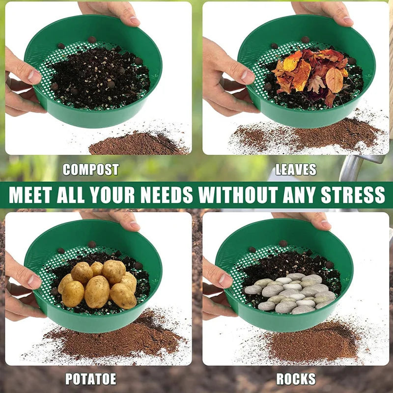 Gardening Must-Have21cm Heavy-duty Plastic Soil Sieve Perfect Sifting