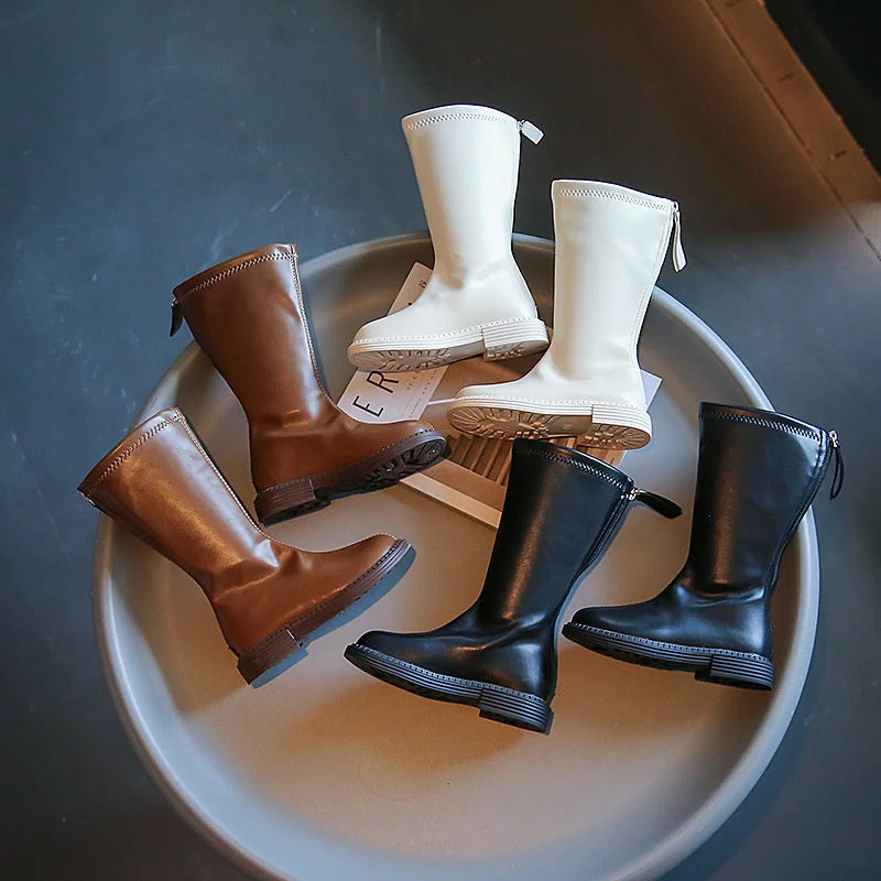Girls Boots 2026 Autumn Spring Soft Leather Japanese Princess Shoes Zpaxo