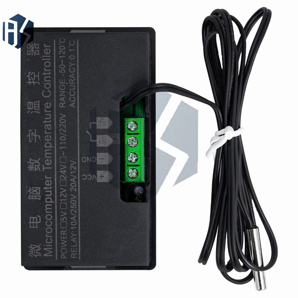 W3230 Digital Thermostat Dual Voltage 12-24V DC 110-220V AC Accuracy Zpaxo