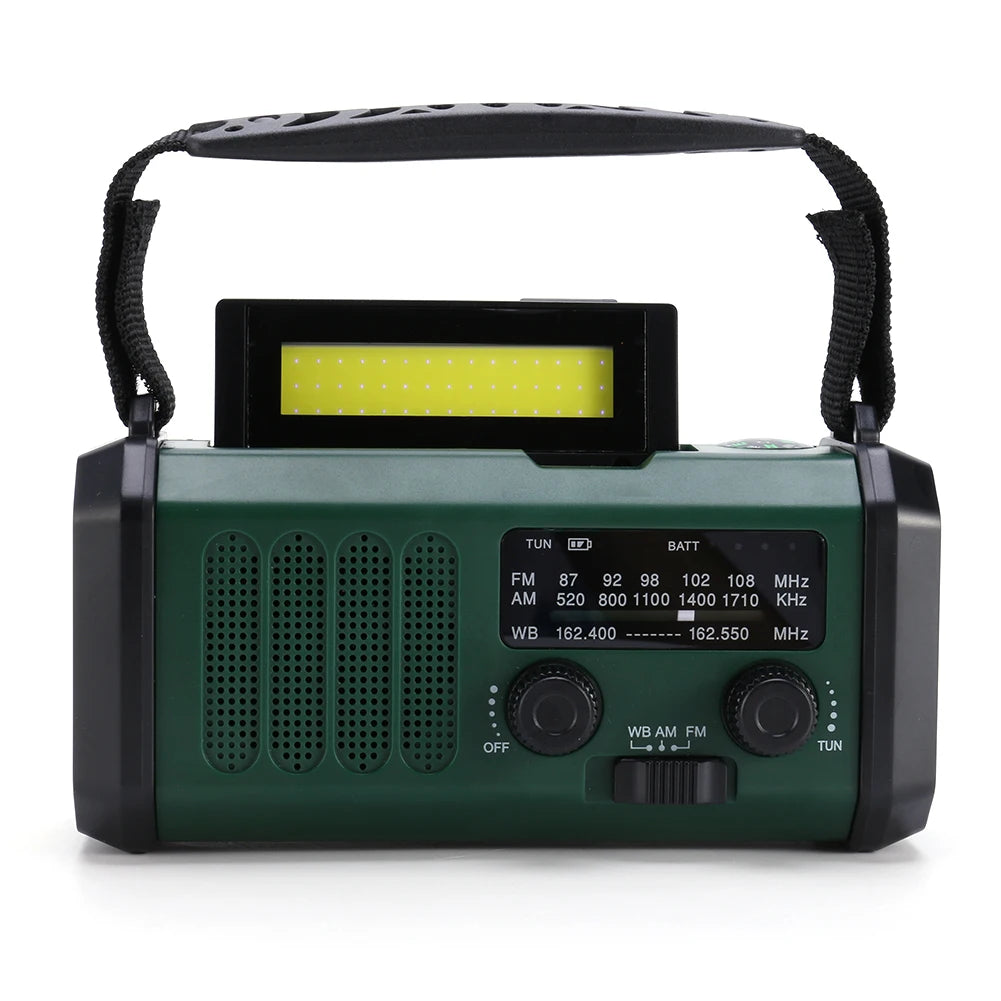 LED Emergency Power Bank AM FM WB 10000mAh Hand Crank Radio