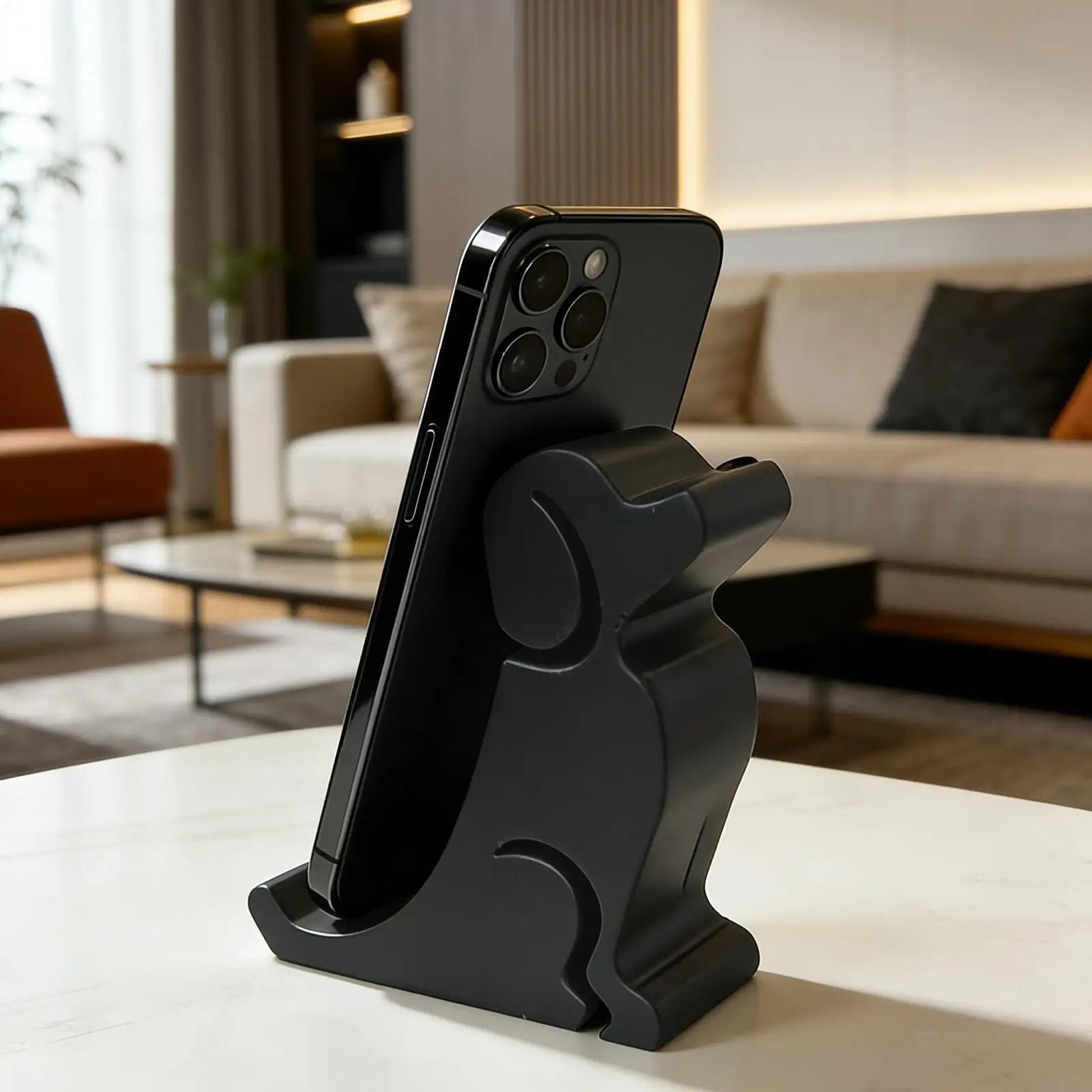 Cute Dog Figurine Phone Stand Anti Slip Desk Cell Holder Adorable