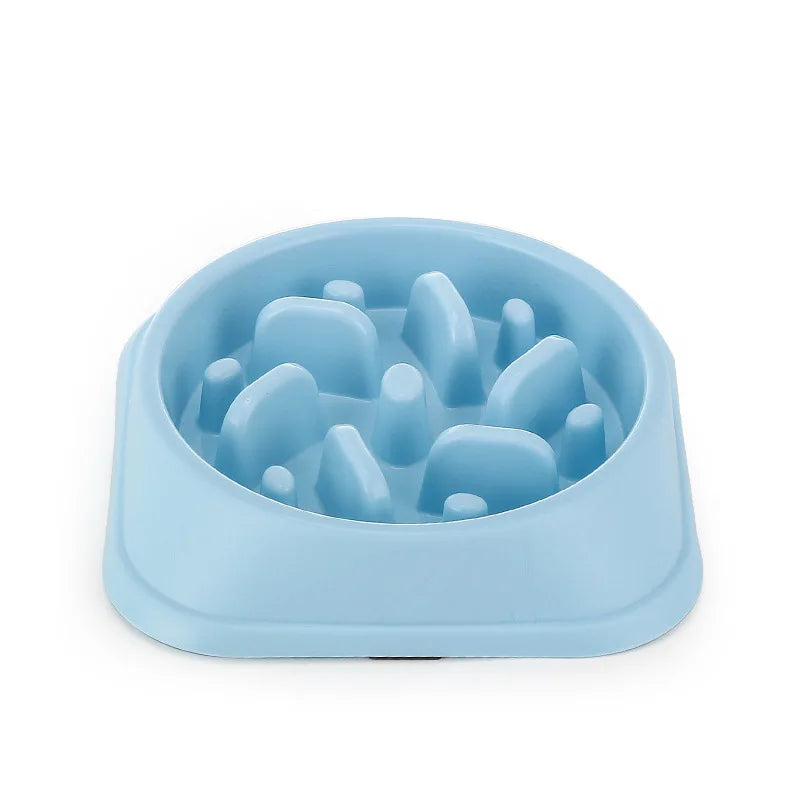 Pet Dog Slow Feeder Bowl Non Slip Puzzle Anti-gulping Slower Food Zpaxo Sky Blue