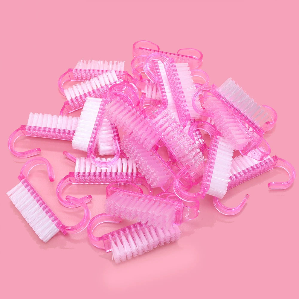 10 Acrylic Nail Art Brushes 4 Colors Manicure Tool Soft Dust Removal
