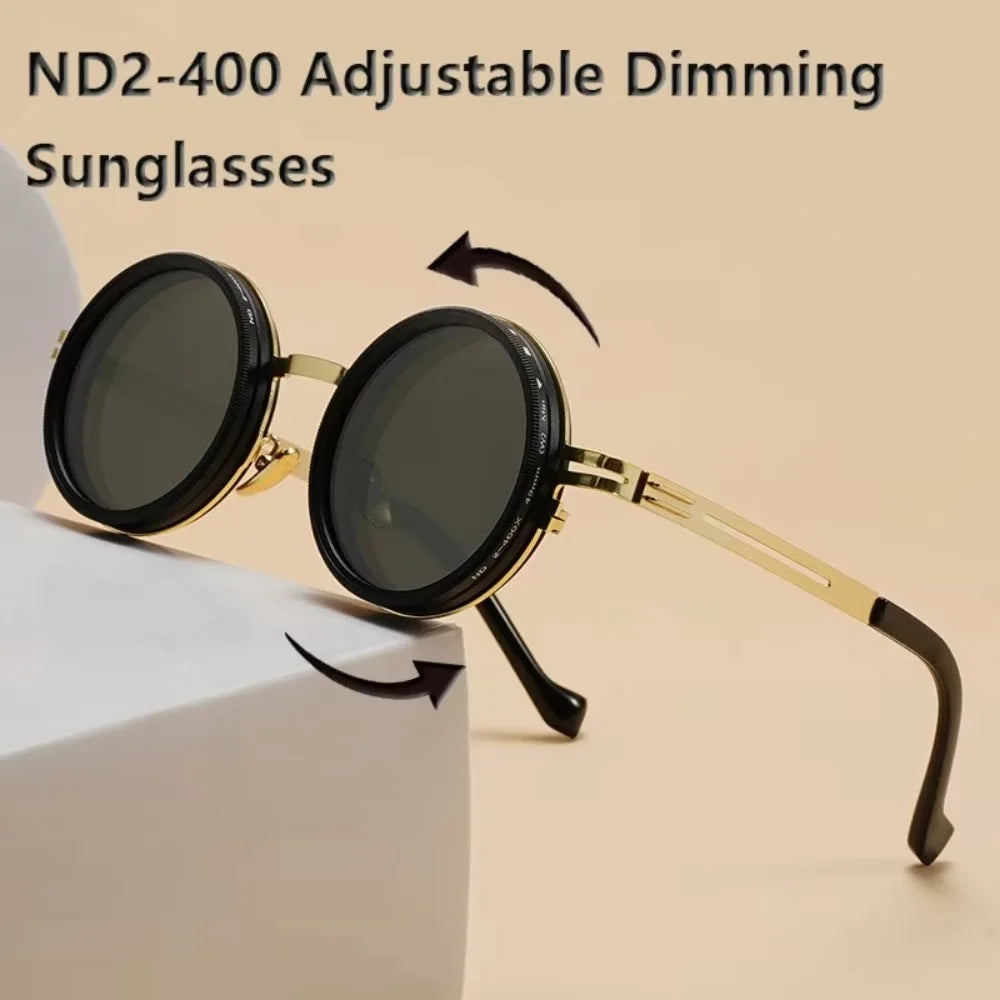 New ND2-400 Adjustable Dimming Glasses ND Filter 9 Level Polarized Sunglasses With Glasse Case UV400 Fishing Sunglasses Driving Zpaxo