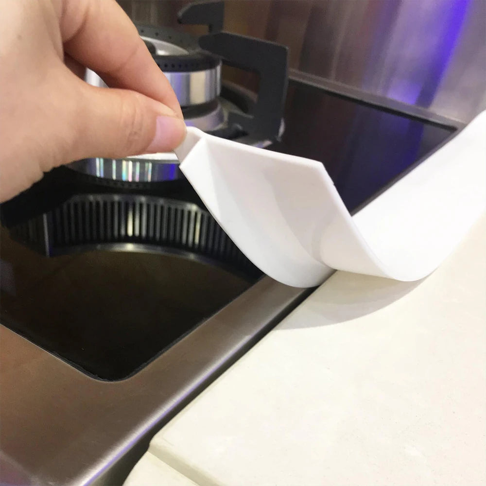 Silicone Stove Counter Gap Cover T-shape Kitchen Oilgas Slit Filler Heat Resistant Mat Cook Oil Dust Water Seal Zpaxo