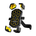 New Bicycle Phone Holder Electric Bike Delivery Navigation Stand Four Claw Anti Shake Mountain Bike Adjustable Phone Holder Zpaxo Yellow Mirror holder