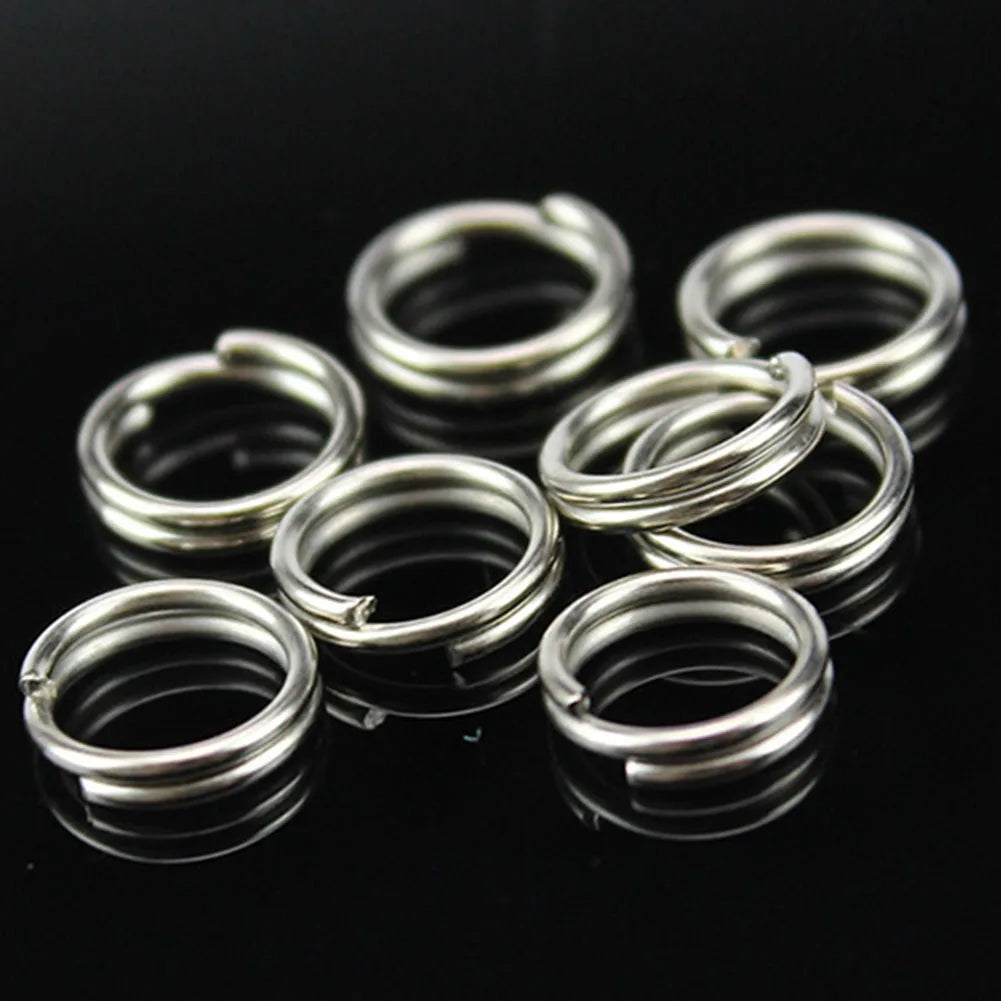 Carp Fishing Lure Carbon Steel 5-Size Fish Hook Snap Ring Heavy Duty