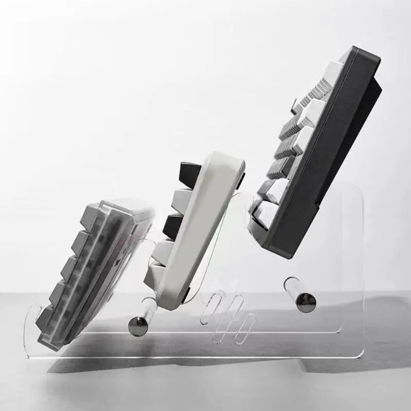 652F Transparents Keyboards Display Stand Platinums Metal Base Detachable Structure For Workspaces Efficiency Zpaxo