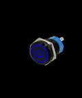 Black Metal Push Button Start Stop Power On Off Momentary Switch LED Backlit With Fixation 12 220 V Connected Electrical Outlets Zpaxo BLUE POWER LED 22mm 3-6V(5V)|Momentary Self-Reset
