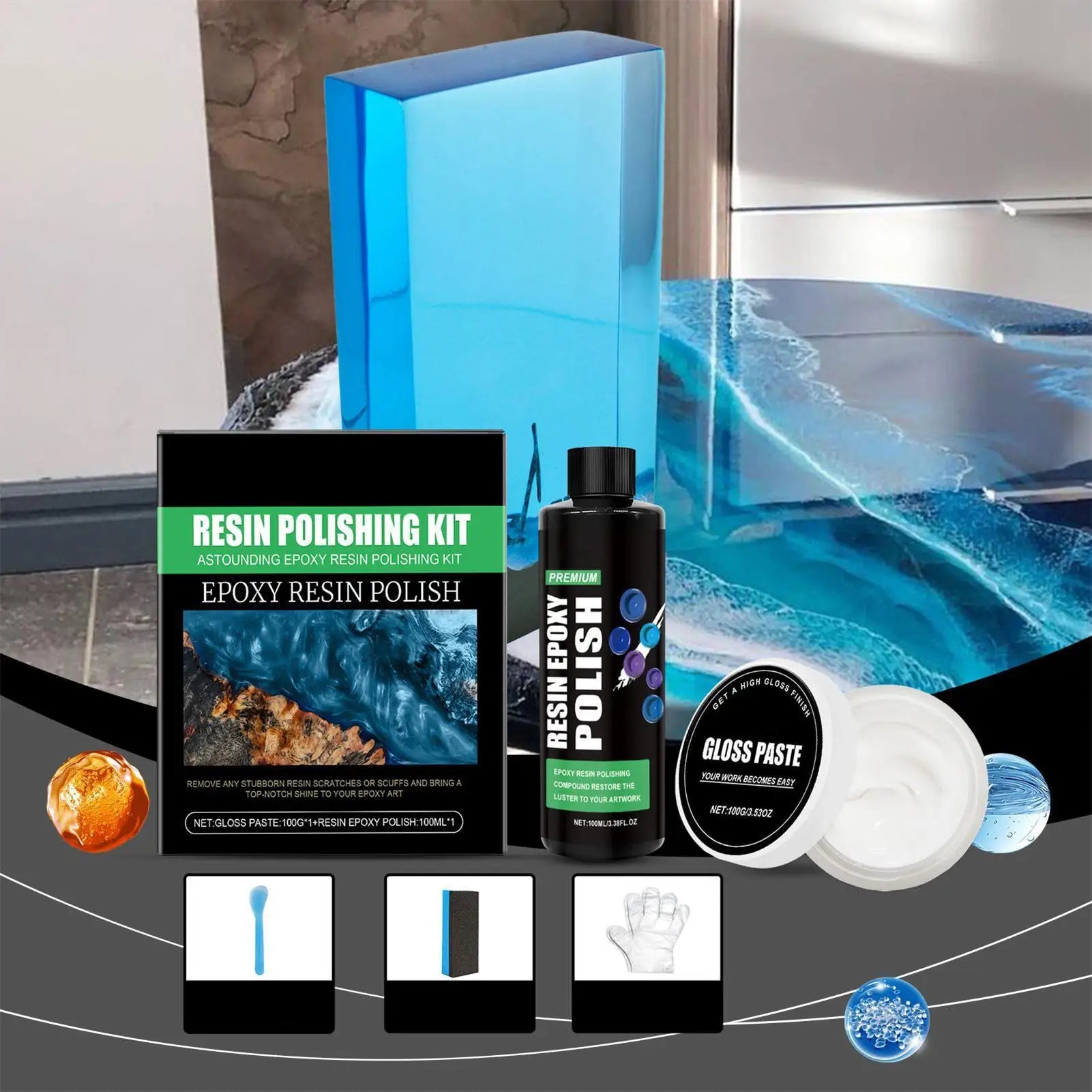 Epoxy Resin Polishing Gloss Finishing Compound Scratch Removal