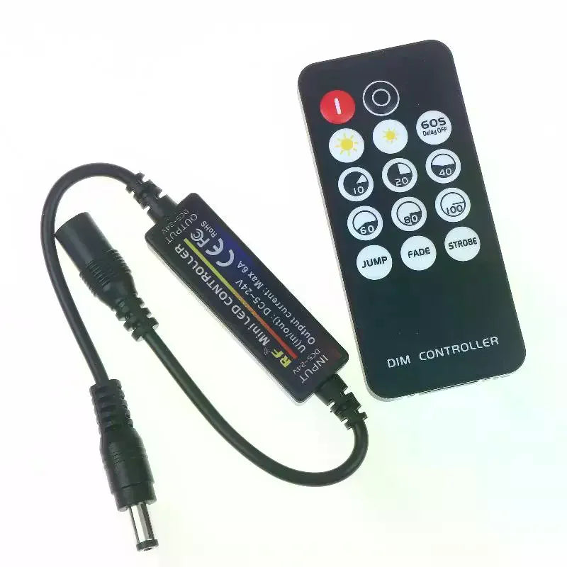 Mini RF Wireless 14Keys Remote Control DC12V LED Dimmer 24V 5V 6A Zpaxo Default Title