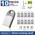 Zsuit New 10PCS Mini Pen Drive 8GB 64G 32GB Usb Flash Drive 128G Waterproof Pendrive Usb Stick U Disk Gift Free Logo Flash USB Zpaxo 32GB-2.0 Silver