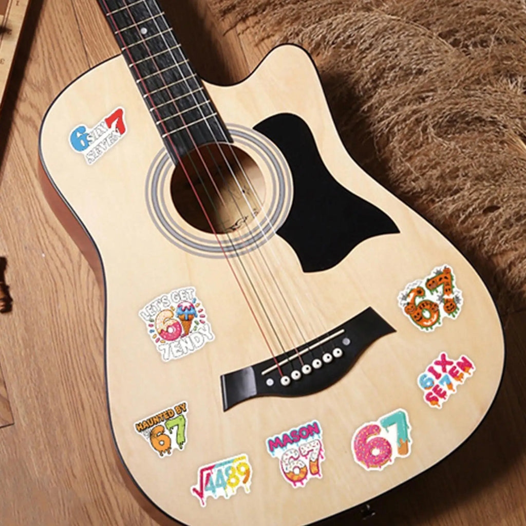 67 Stickers Waterproof Number Laptop Decal 67 Meme Stickers For Guitar Phone Scrapbook Skateboard Luggage Journal Journaling Car Zpaxo China Mainland
