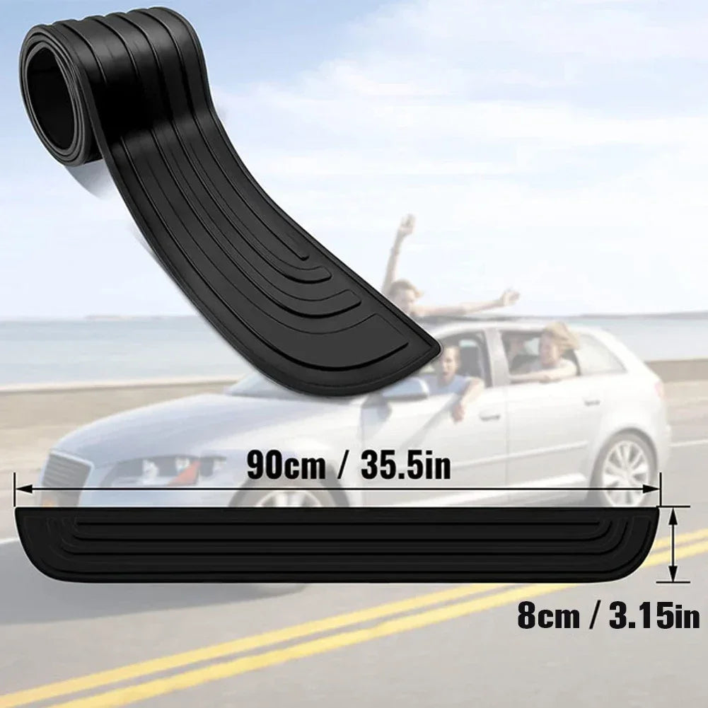 Universal Car Trunk Door Sill Plate Protector Anti-Scratch Rubber Rear Bumper Guard Anti-Collision Protector Strip Zpaxo