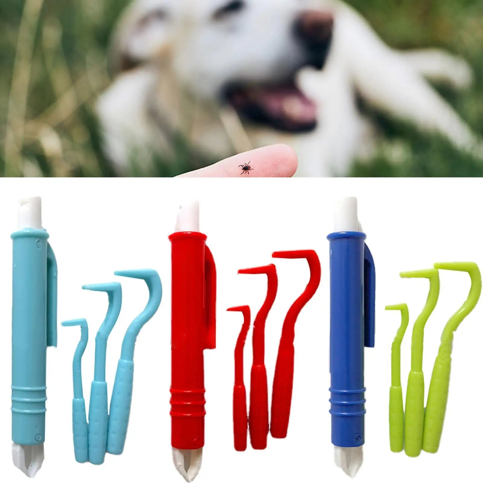 Flea Remover Hook Tick Tweezer Pull Pet Cat Dog Clamp Accessaries