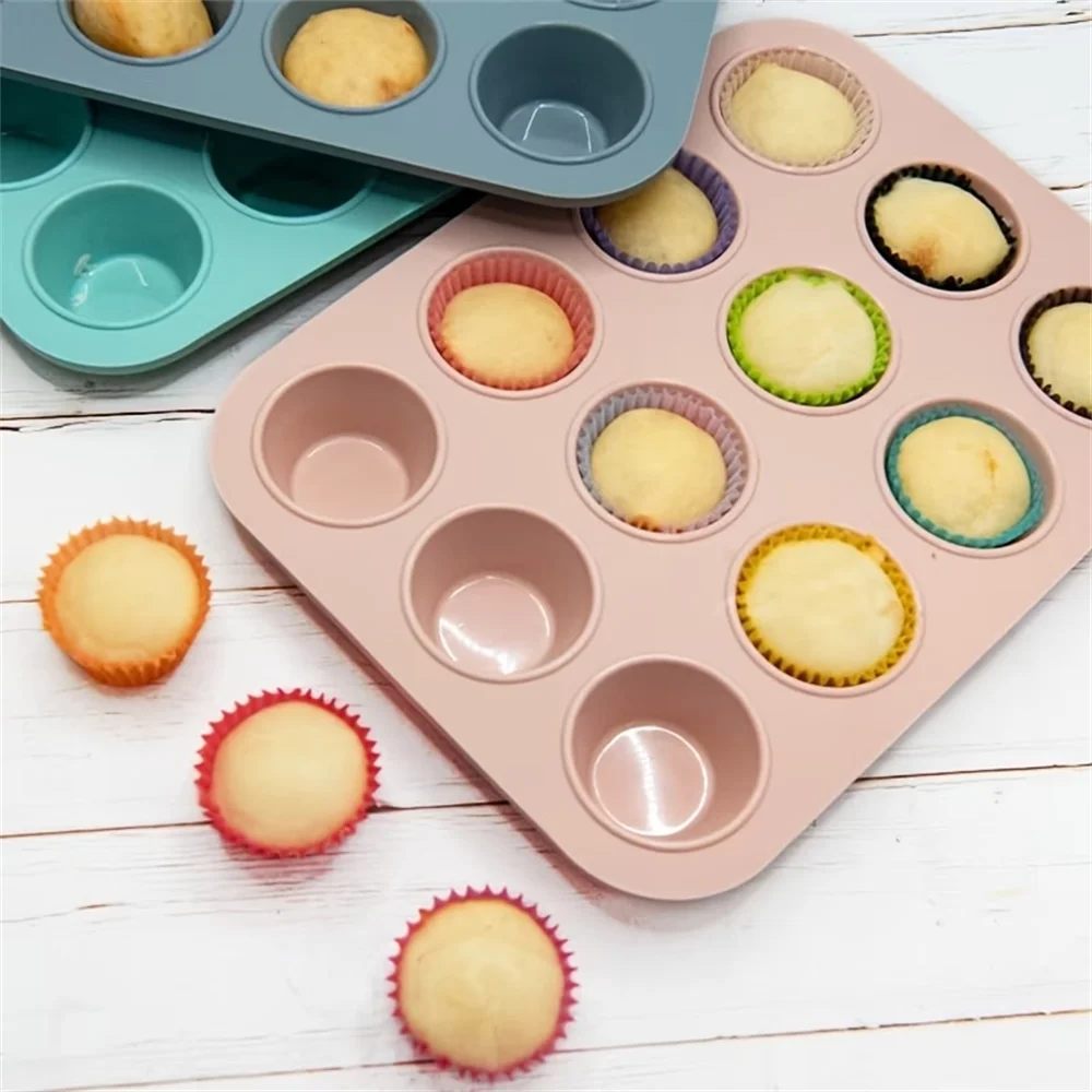 Nonstick Silicone Mini Muffin Pan Baking Pans Food Grade Cupcake Zpaxo