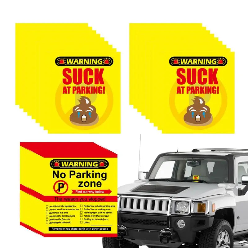 Bad Parking Cards 50 Pieces Funny Parking Ticket Prank Business Supplies Warning Signs For Men Women Family Christmas Zpaxo