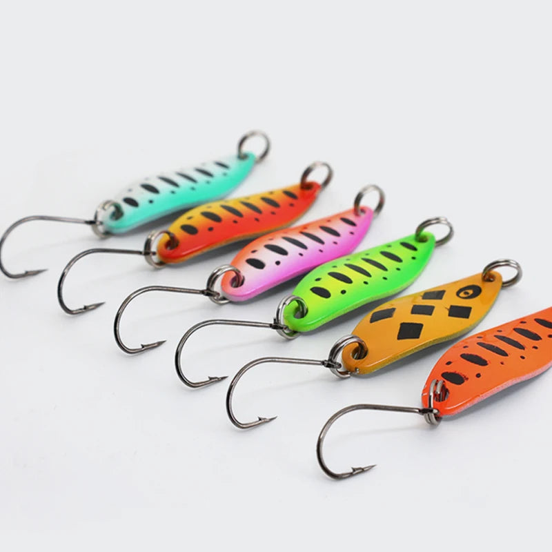 43-Piece Metal Spoon Trout Lure Set – Wobbler Jigging Tackle Fishing Spoon Lure Set Zpaxo