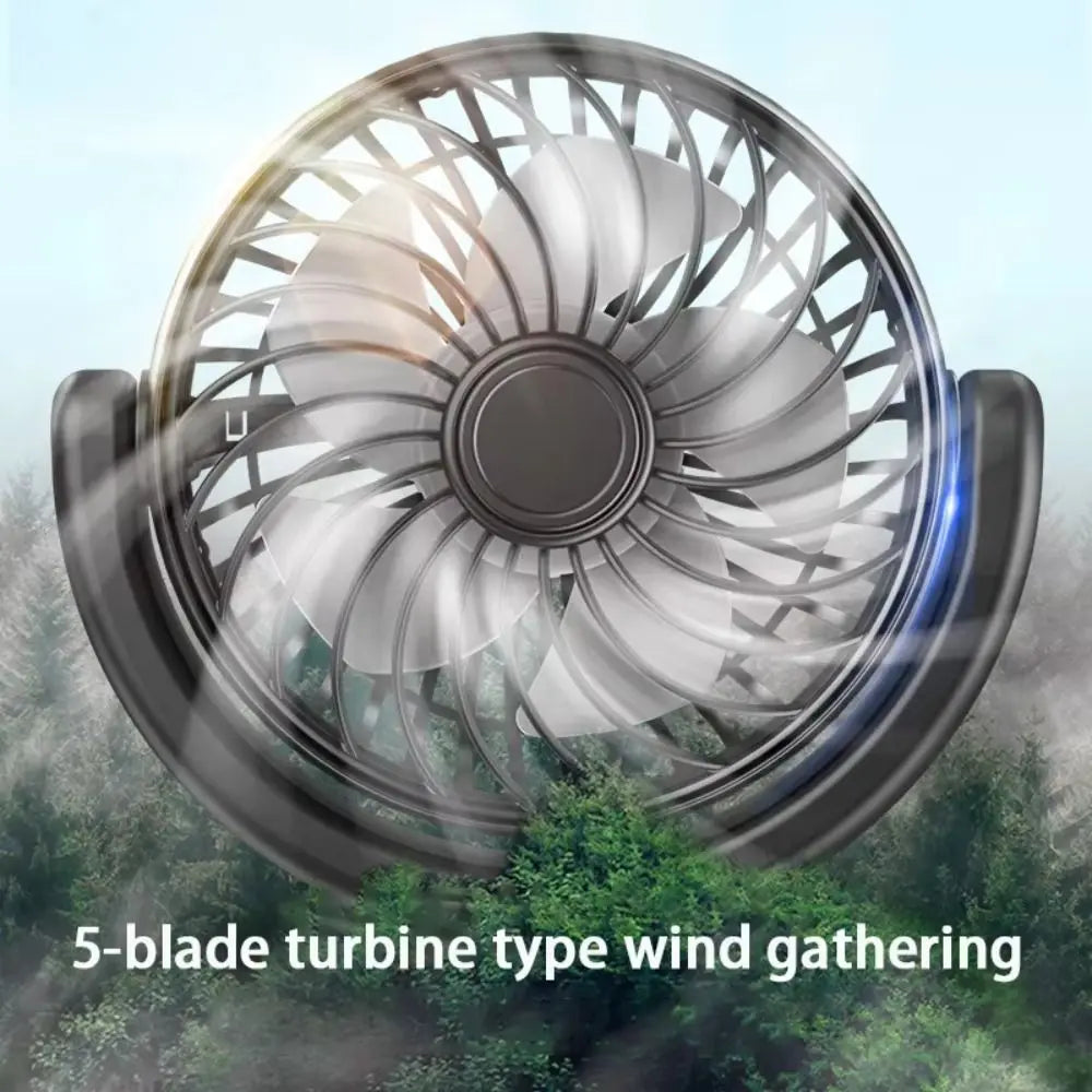 Portable 360 Rotating Car Seat Fan Quiet Powerful Double Head Cooling Zpaxo