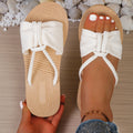 Women Slippers 2025 New Trend Anti Slip Sandals Wear-resistant Comfortable Soft Sole Flat Heel Slippers Lightweight Slides Women Zpaxo WHITE 40
